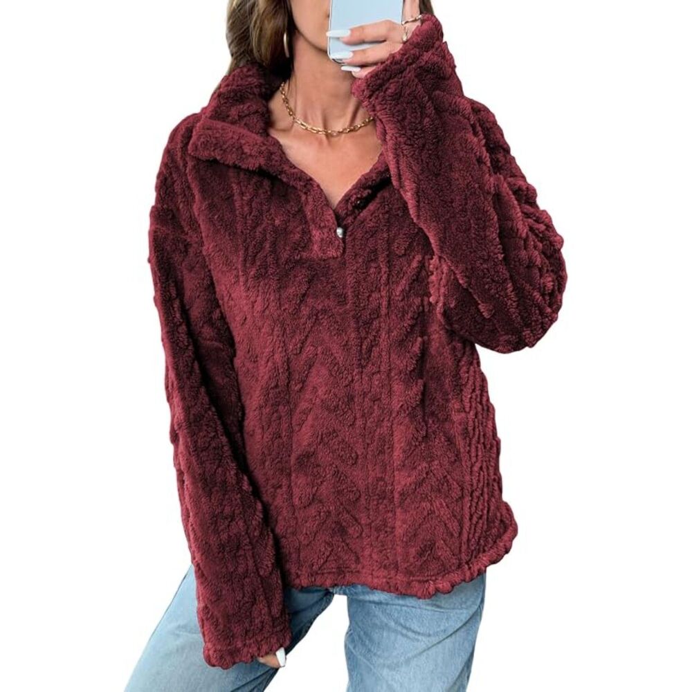 Brand New - Blencot Women's Burgundy Sweater Jacket